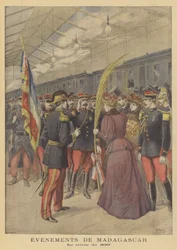 Rückkehr des französischen 200. Regiments aus Madagaskar